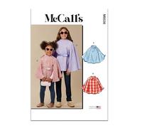MCCALLS Sewing Patten M8538K5 Children's and Girls' Capes K5 (7-8-10-12-14)