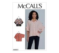 McCall's Sewing Pattern-M8001Y-Misses' Tops, Paper, White, Various