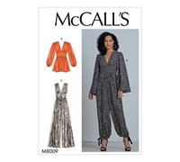 McCall's Sewing Pattern-M8009E5-Misses' Romper and Jumpsuits, Paper, White, Various