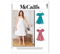 McCalls Sewing Pattern M8211KK KK (26W-28W-30W-32W) Misses' & Women's Dresses, Multi Colour