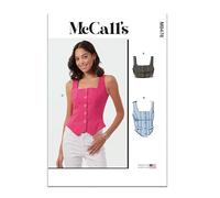MCCALLS Sewing Pattern M8478H5 Misses' Corset Tops H5 (6-8-10-12-14)
