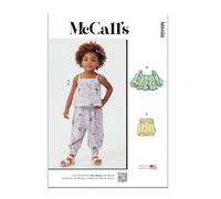 MCCALLS Sewing Pattern M8488A Toddlers' Knit Tops, Shorts and Trousers A (1/2-1-2-3-4)