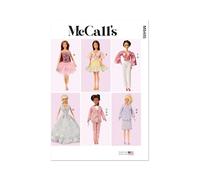 MCCALLS Sewing Pattern M8495OS 11-1/2" Fashion Doll Clothes OS (ONE Size)
