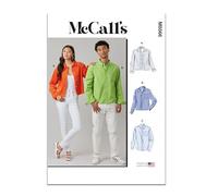 MCCALLS Sewing Pattern M8566A Unisex Shirt in Three Lengths A (XS-S-M-L-XL-XXL)
