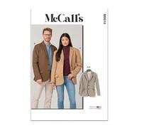 McCall's Sewing Pattern M8614A Unisex Blazer A (XS-S-M-L-XL-XXL)