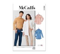 McCall's Sewing Pattern M8615A Unisex Shirts A (XS-S-M-L-XL-XXL)