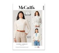 McCall's Sewing Pattern M8620A Misses' Blouses by Laura Ashley A (6-8-10-12-14)