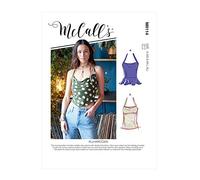 McCalls Sewing Patterns M8114A Misses>Tops, XS-S-M-L-XL