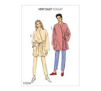 McCall's V9334, Vogue, Sewing Pattern,Template, Paper, White, XS-S-M