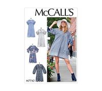 McCall's Womens Smock Dresses | Size XS-M Sewing Pattern M7742