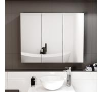 Nes Home McCann 900mm Mirror 3 Door Shaving Cabinet White