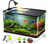 MCCKLE 5 Gallon Fish Tank Starter Kit for Betta Shrimp Guppy & Neon Tetra