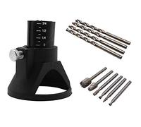 Mcclellanty 11 Piece Series Cutting Guide Kit Versatile Shank HSS Router Router Bits and 4 Pieces Series Spiral Drill Bit for Rotary Tools
