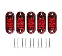 Mcclellanty 5 x Red LED Series 2.5 Inch 2 Diodes Light Oval Clearing Truck Trailer Marker Light