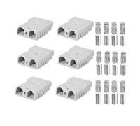 Mcclellanty 50A 600V Battery Connector for Anderson Cable Terminal Caravan Motorcycle Battery Charging Adapter Power Connector 6pcs