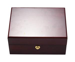 Mcclellanty Large Size Wood Lacquered Glossy Single Watch Box with PU Leather Cushion