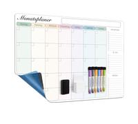 MCCORL 60 x 40 cm Whiteboard Monthly Planner / Weekly Planner Wipe Clean Self-Adhesive for the Wall, Glass and Wood (Any Smooth Surface) Planning Board, Monthly Calendar, Memo Board in German