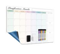 MCCORL Italian 60 x 40 cm Whiteboard Monthly Planner Self-Adhesive for the Wall, Glass and Wood (Any Smooth Surface) Planning Board, Monthly Calendar