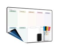 MCCORL Whiteboard Weekly Planner Wipeable Self-Adhesive for the Wall, Glass and Wood (Any Smooth Surface) Perfect as Family Household Planner, Food Planner, Cleaning Planner or To Do List 42 x 28 cm