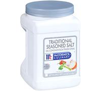 McCormick Culinary Traditional Seasoned Salt, 4.5 lb - One 4.5 Pound Container of Bulk All-Purpose Seasoning Salt, Perfect for Meats, Seafood, Vegetable Dishes and More
