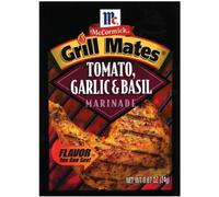 McCormick GRILL MATES Tomato Garlic & Basil Marinade 1 x 24g Sachet American Import