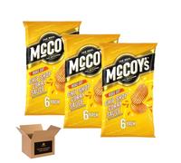 McCoy’s Crisps Multipack 6 Packs in 1 Pack- Crisps in Bold Flavours - Lunchbox Snacks, Party Sharing, Flavor Snack Variety | Crunchy Snacks for All (Pack 3, 6xChip Shop Curry Sauce)
