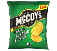 McCoy's Cheddar & Onion Crisps 65g, £1.35 PMP | Case of 20