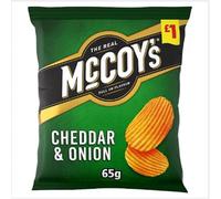 McCoy's Cheddar & Onion Sharing Crisps 65g, x Case of 20