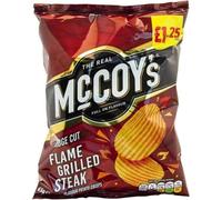 McCoy's Flame Grilled Steak Ridge Cut Crisps 65g - Box of 20 (Price Marked)