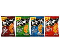 McCoys Mixed Variety box - Salt & Vinegar, Cheese & Onion, Flame Grilled Steak and Salted - 36 packets x 45g