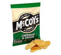 Mccoys Ridge Cut Cheddar & Onion Flavour Potato Crisps 50g (Pack of 36) - BBE 18/07/2020