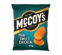 McCoy's Ridge Cut Thai Sweet Chicken Flavour Potato Crisps 45g x Case of 26
