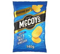 McCoy's Salt & Malt Vinegar Sharing Crisps 140g | Case of 12