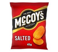 McCoy's Salted Grab Bag Crisps 45g (Multipack BOX of 36) - Fully loaded with flavour, iconic ridged crisp, unmistakable crunch.