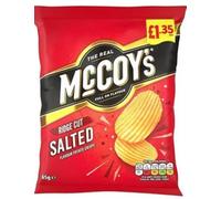 McCoy's Salted Ridge Cut Flavour Potato Crisps 65g, Box of 20, Price Marked