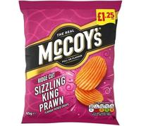 McCoy's Sizzling King Prawn Ridge Cut Crisps 20x65g (Price Marked)