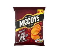 McCoys Steak Flavour Ridge Cut Potato Crisps, Pack of 20