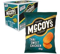 McCoy's THAI SWEET CHICKEN Grab Bag Crisps 45g (Multipack BOX of 36) - Fully loaded with flavour, iconic ridged crisp, unmistakable crunch