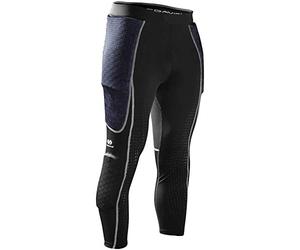 McDavid 7746 Hex Padded Compression Goalkeeper 3/4 Pants for Hip & Thigh Protection and Support - Ideal for Football (One Pair)