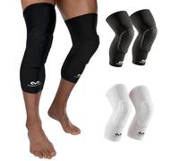 McDavid Extended Compression Leg Sleeve with Hexpad Protective Pad (Black, XX-Large) - One pair