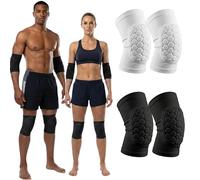 McDavid Knee Guard Hex - Padded Support for Men and Women - Black L - 2 units
