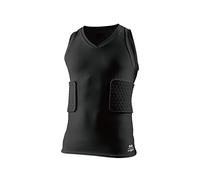 McDavid Padded Tank Shirt (3-Pad). HEX Pads Compression Tank Top. For Basketball, Football, Lacrosse and more. Protects Ribs and Spine