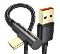 mcdodo USB-A to USB-C 90 Degree Angle Charging Cable 1.2 m, Quick Charging Cable Type C PD 6A, Compatible with Samsung, Huawei, Xiaomi