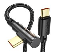 mcdodo USB C to USB C Cable 100 W 90 Degree Angle Plug (1.2 m) USB-C Cable with PD 3.0 Quick Charge & Data Transfer Compatible with MacBook, Samsung, iPad, iPhone, Laptops