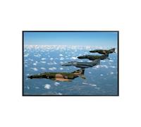 McDonnell Douglas F-4 Phantom Poster - 12x18 UNFRAMED Military Wall Art - F-4 Phantom Jet Canvas Picture - Aviation Lovers Gift for Wall Decor - Airforce Plane Poster for Room and Aviation Office