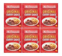 McDonnells The Original Curry Sauce Sachets, 82g, Pack of 6, Classic Irish Curry Sauce Mix, Quick & Easy Chip Shop Style Curry Sauce for Chips, Rice, Chicken, Fries & Family Meals
