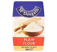 McDougalls Plain Flour Pre-Sifted For Lighter Bakes, 3 Kg Bag (Pack of 1)