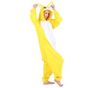 Mcdslrgo Adult Onesie Rabbit Costume Onesie Unisex Cosplay Animal Sleepwear Halloween Christmas Carnival Homewear Fancy Dress Costume