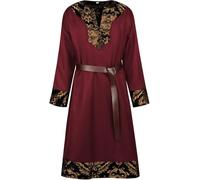 Mcdslrgo Mens Medieval Knight Costume Tunic Robe and Belt Set Renaissance Steampunk Cosplay Outfit for Halloween Carnival Easter Role Play Party
