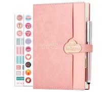 Mcdsuc Academic Diary 2026-2027,Day Per Page Organiser,August 2026-August 2027 Diary, Hardcover Daily Planner with Colour Monthly Tabs, Pen and Stickers, Inner Pocket, Pink